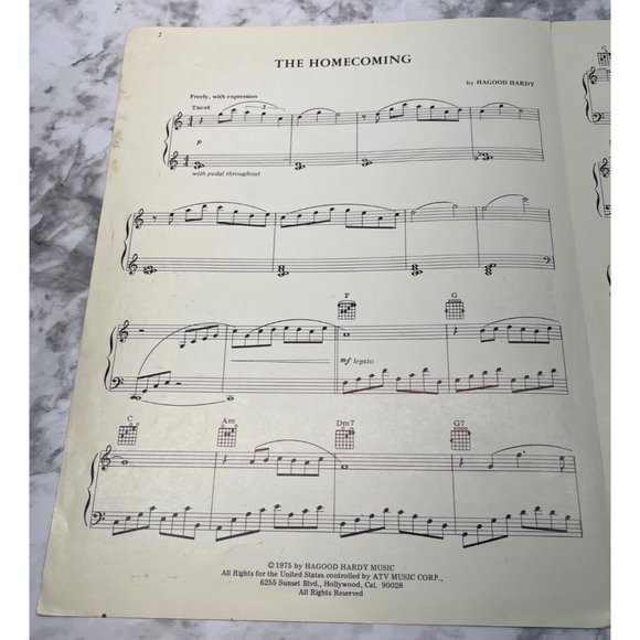 The Homecoming Vintage Piano Sheet Music by Hagood Hardy 1975 - Picture 2 of 4